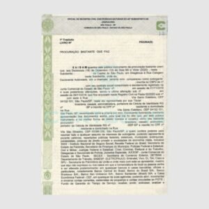 Certidão de Procuração