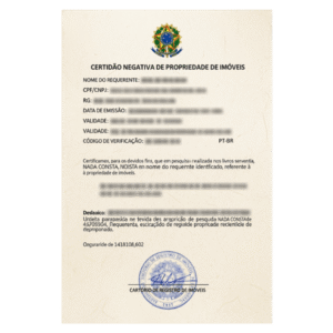 certidão negativa de propriedade